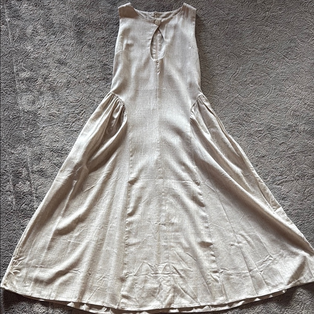 Elegant Linen Midi Dress